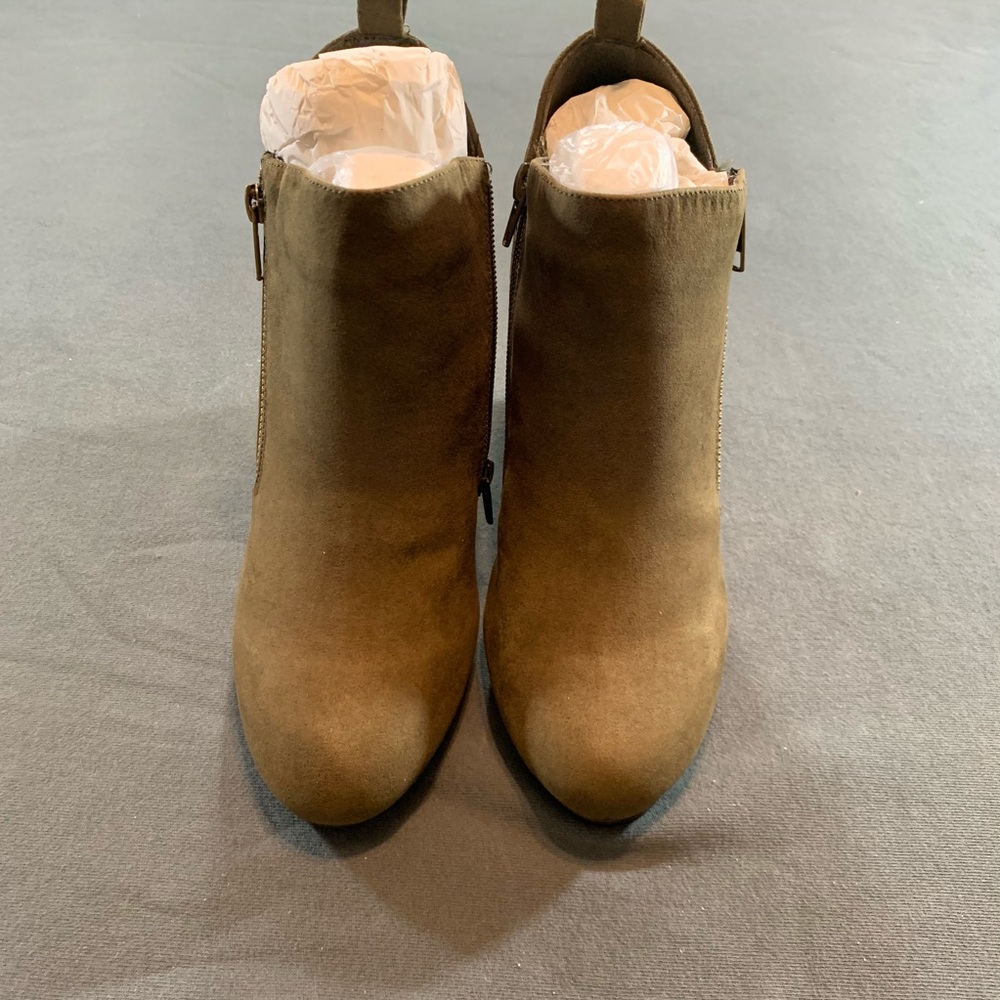 Military Green Sedona Wedge Zipper Bootie